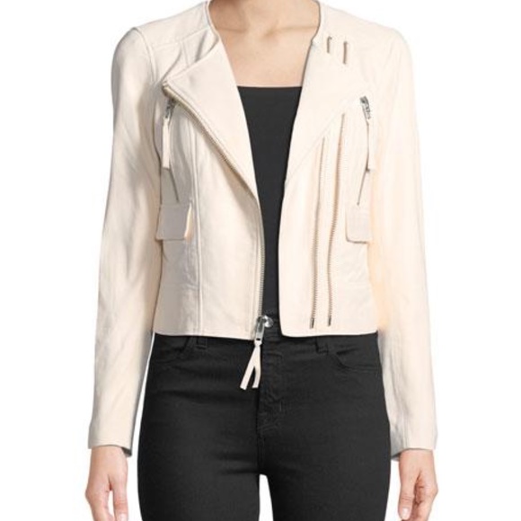 Joie Jackets & Blazers - Joie Vivianette Leather Jacket - Soft Sand